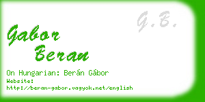 gabor beran business card