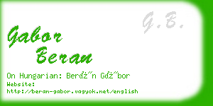 gabor beran business card